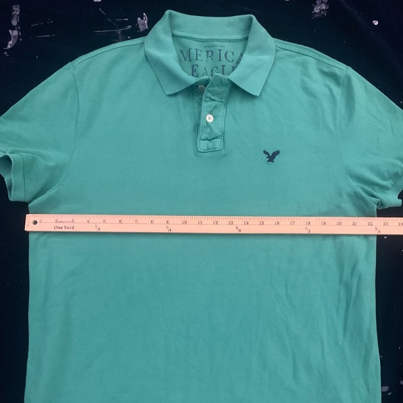 🦅AMERICAN EAGLE🦅 SS All Cotton 2 Button Polo - Picture 5 of 7